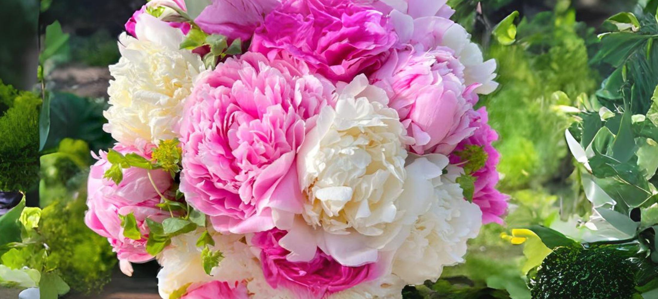 pink peonies